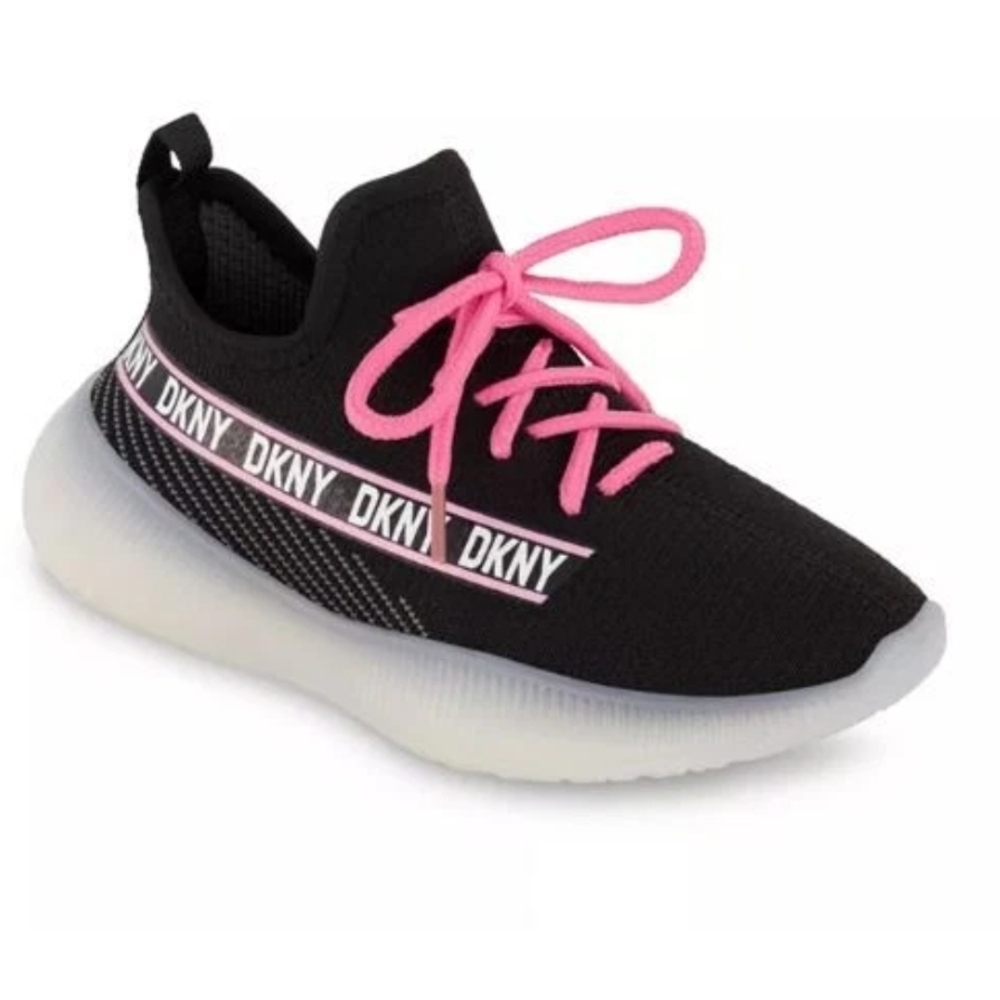 NWT | DKNY Girls Slip On Landon Stretchy Knit Sneakers